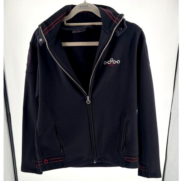 Cavalleria Toscana Kids Black Equestrian Riding Hoodie Jacket - Picture 1 of 5